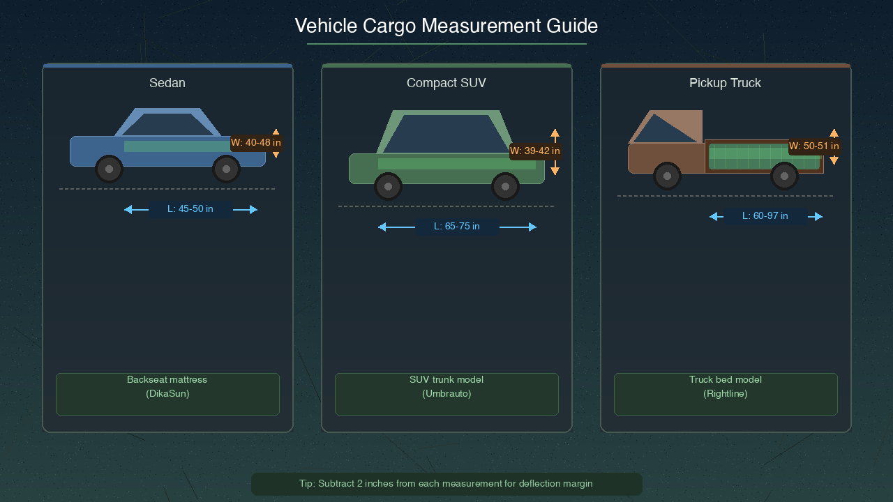 How to measure your vehicle cargo area for an air mattress